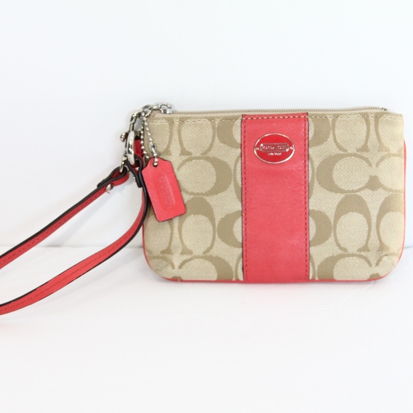 Coach Signature Logo Wristlet Clutch Travel bag - Picture 6 of 8
